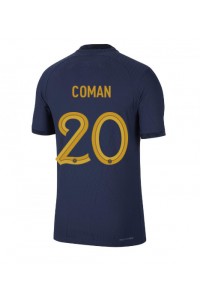 Frankrijk Kingsley Coman #20 Voetbaltruitje Thuis tenue WK 2022 Korte Mouw